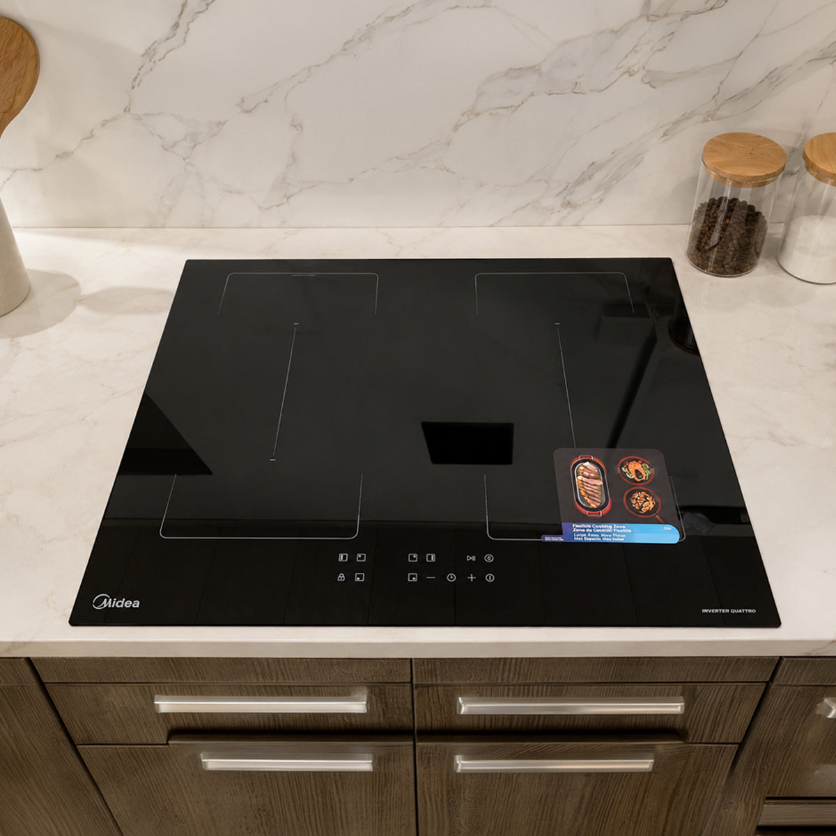 Plantilla de Inducción Midea Empotrable 4 Discos Doble Flex -60cm
