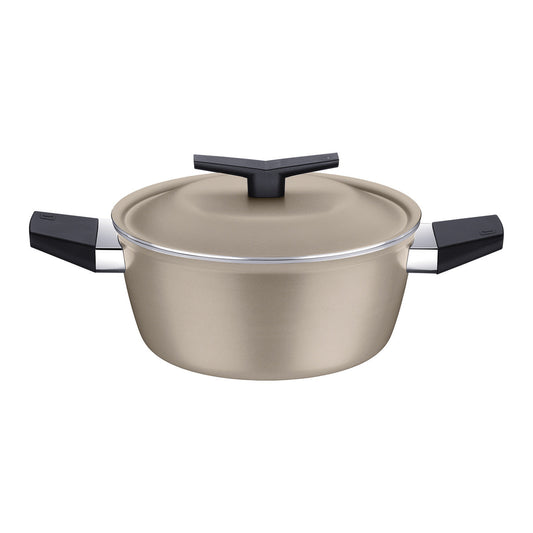 Olla con Tapa Tramontina Antiadherente Starflon Excellent  Arena- 24cm