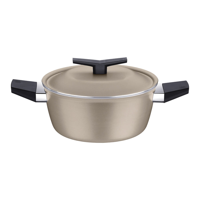 Olla con Tapa Tramontina Antiadherente Starflon Excellent  Arena- 24cm