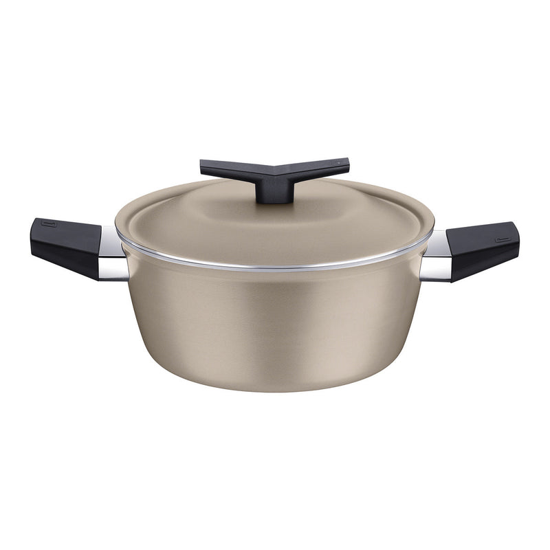 Olla con Tapa Tramontina Antiadherente Starflon Excellent  Arena- 24cm