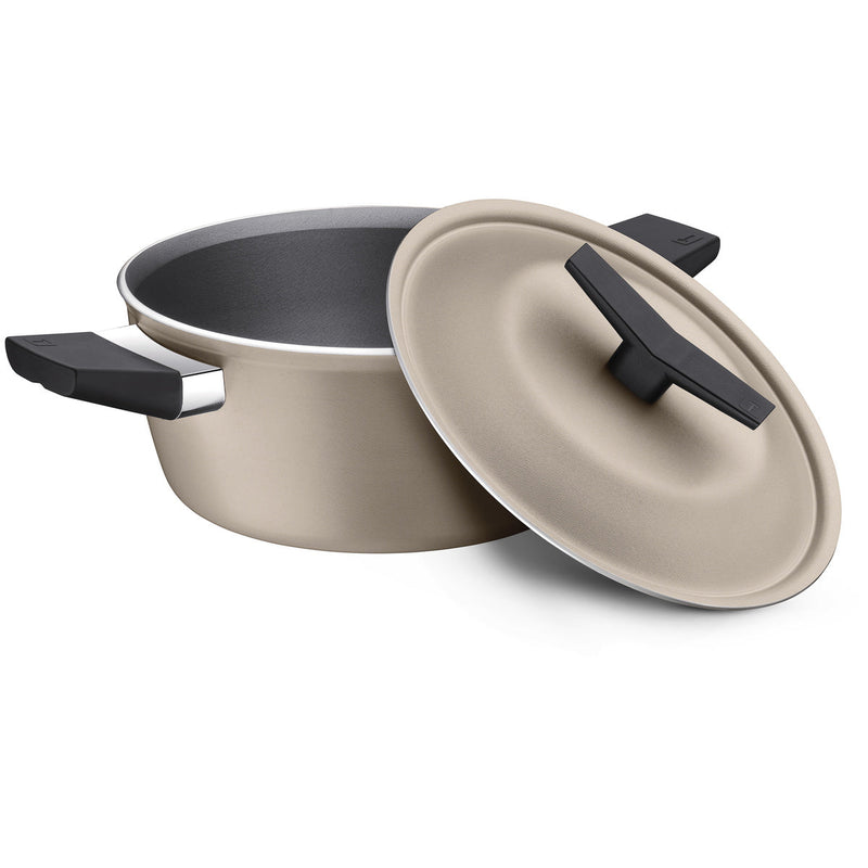 Olla con Tapa Tramontina Antiadherente Starflon Excellent  Arena- 24cm