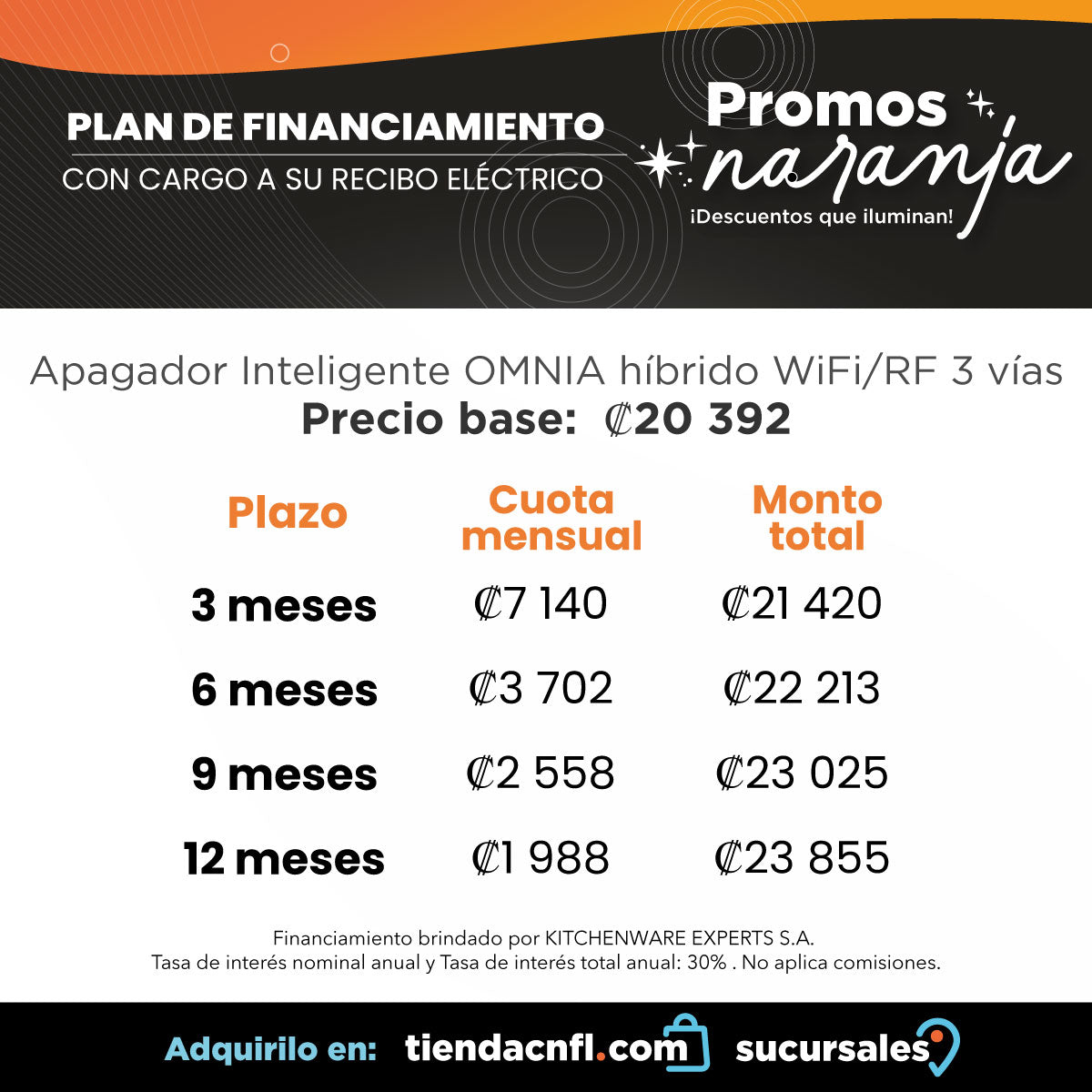 Apagador Inteligente Omnia híbrido WiFi/RF 3 Vías