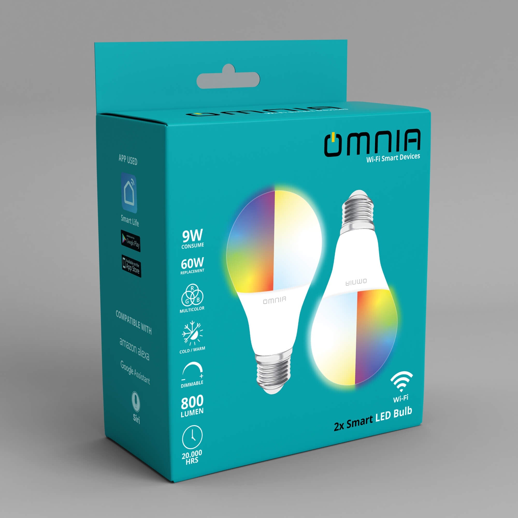 Combo 1: 2 Bombillo Led RGB X2 + 1  Gratis Omnia