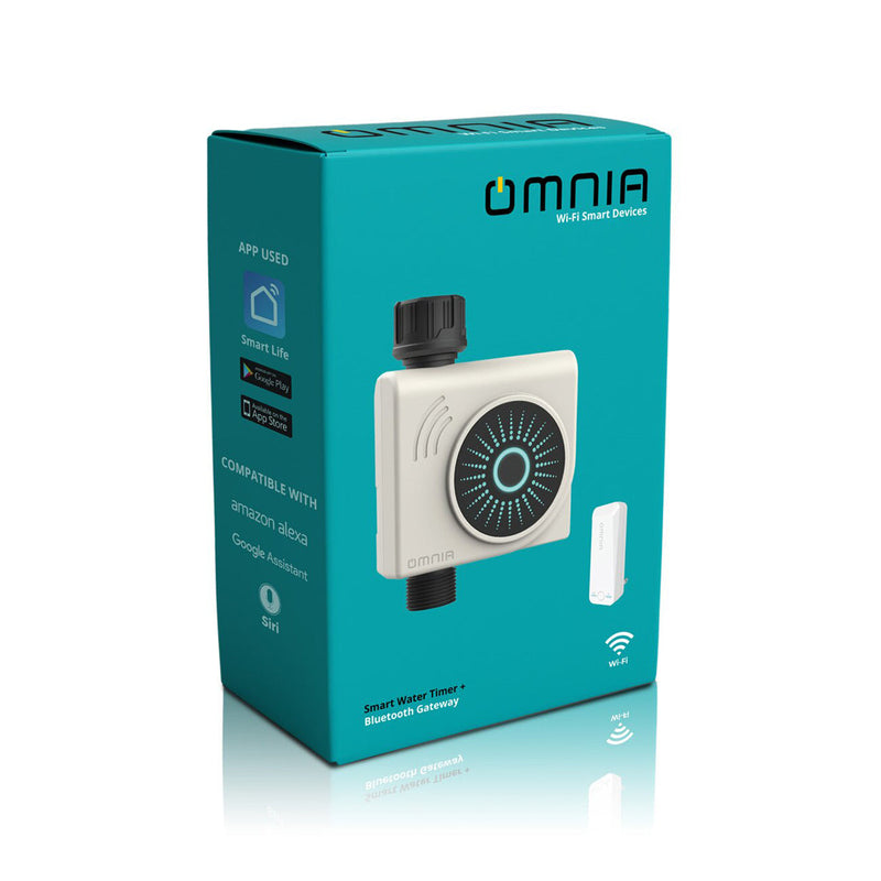 Temporizador de Riego Omnia + Gateway Bluetooth Inteligente WiFi