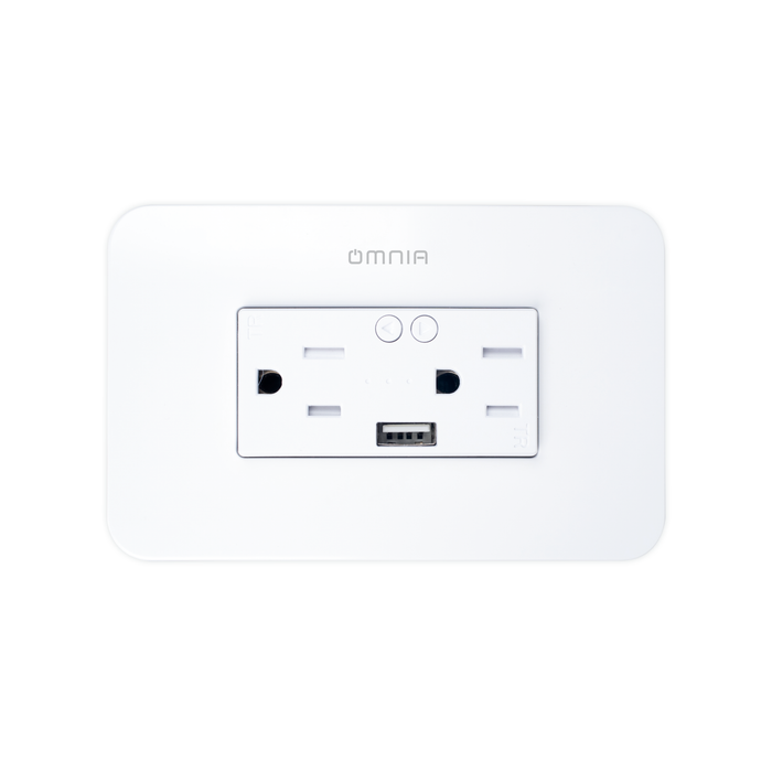 Tomacorriente Omnia Inteligente WiFi con USB.