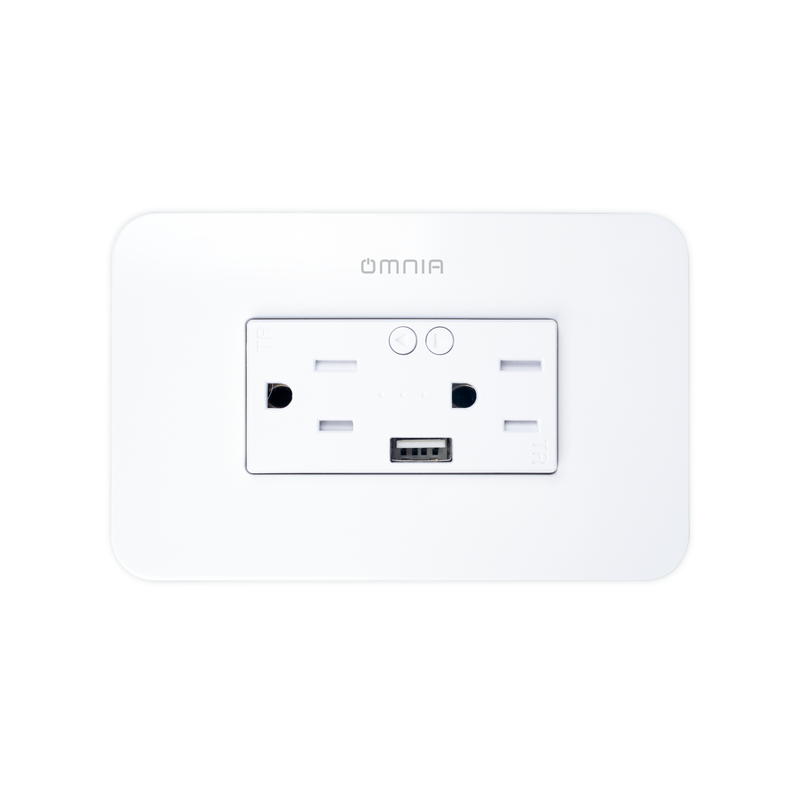 Tomacorriente Omnia Inteligente WiFi con USB.