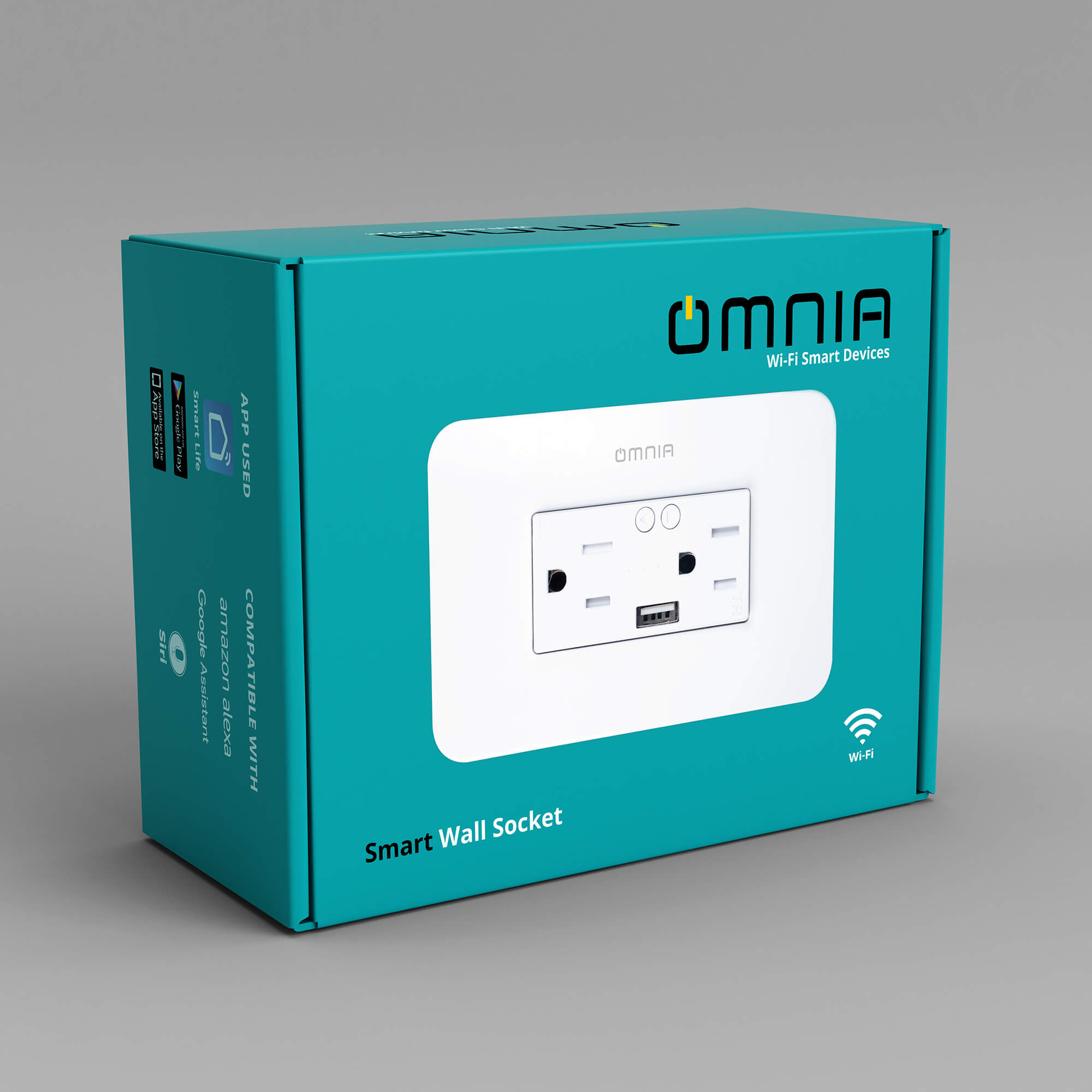 Tomacorriente Inteligente Omnia WiFi con USB