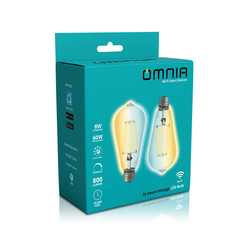 Bombillo Vintage Omnia Led  CW Inteligente WiFi - 2 Pack