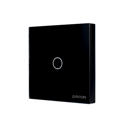 Apagador (Auxiliar) Omnia Inalámbrico RF Negro- 1 Vía