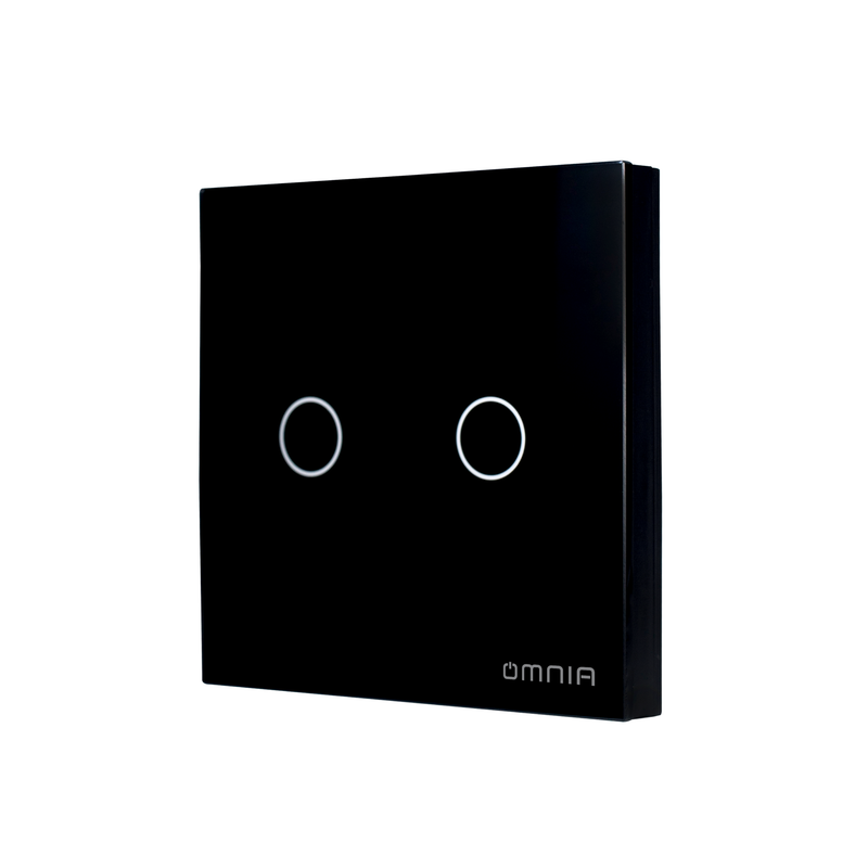Apagador (Auxiliar) Omnia Inalámbrico RF Negro- 2 Vías