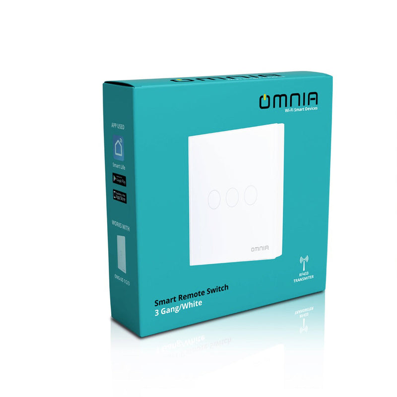 Apagador (Auxiliar) Omnia Inalámbrico RF Blanco- 3 Vías