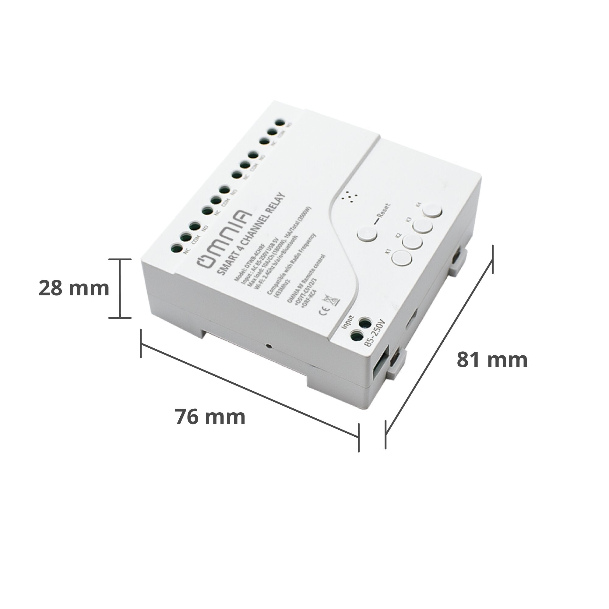 Relay Omnia Inteligente WiFi/RF 4canales