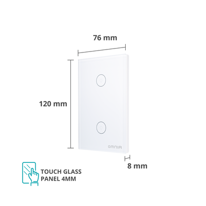 Apagador Inteligente Omnia Híbrido WiFi/RF Blanco- 2 Vías
