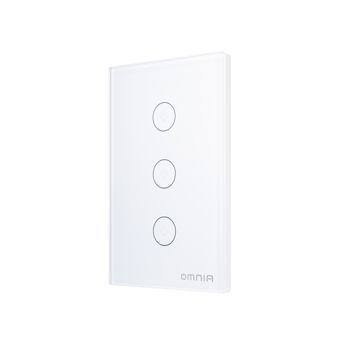 Apagador Inteligente Omnia Híbrido WiFi/RF Blanco- 3 Vías