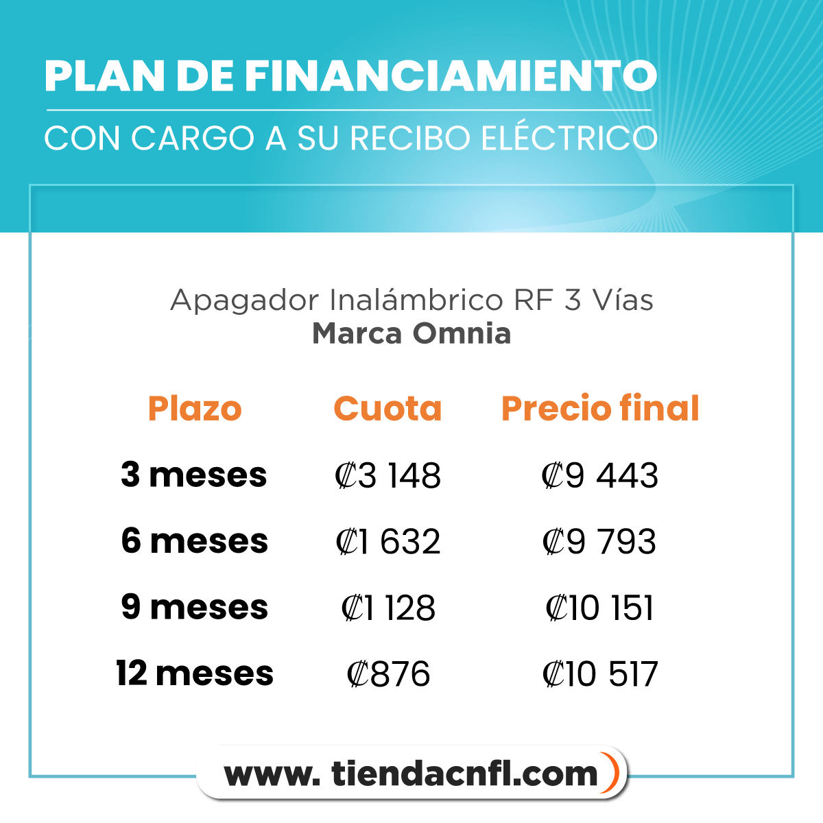 Apagador Inalámbrico RF 3 Vías OMNIA