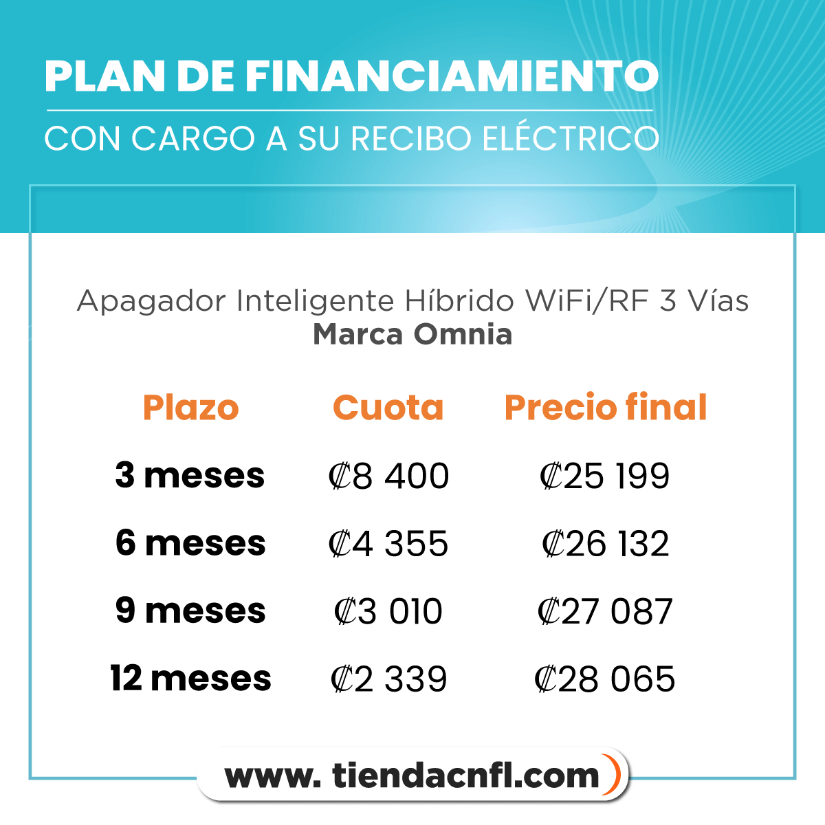 Apagador Inteligente híbrido WiFi/RF 3 Vías OMNIA