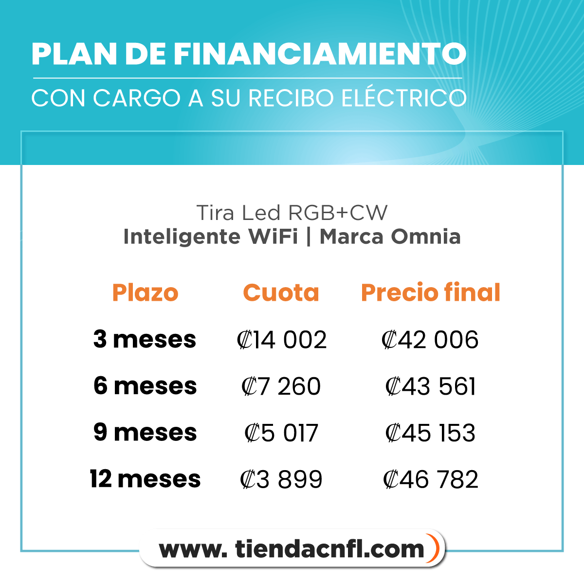 Tira Led RGB+CW Inteligente WiFi Omnia