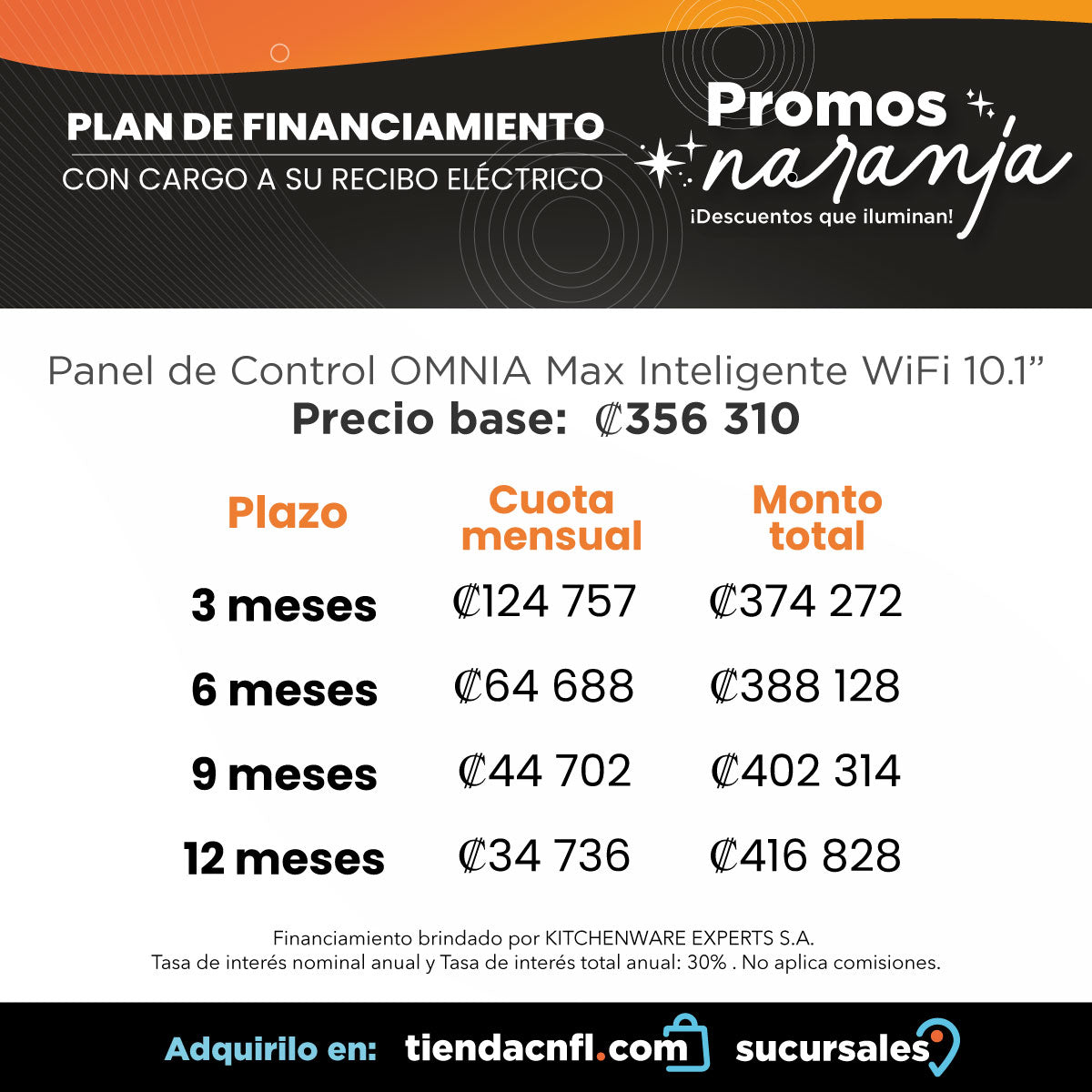 Panel de control Omnia MAX Inteligente WiFi - 10.1"