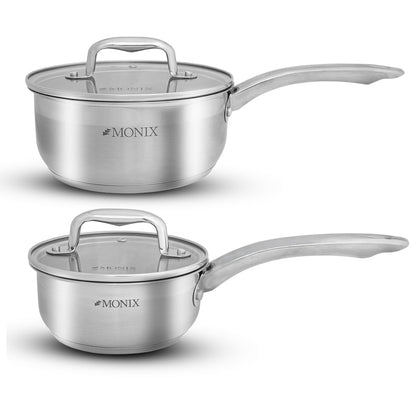 Juego de Ollas Monix Acero inoxidable Steel Master -7 pzs