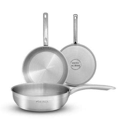 Juego de Ollas Monix Acero inoxidable Steel Master -7 pzs