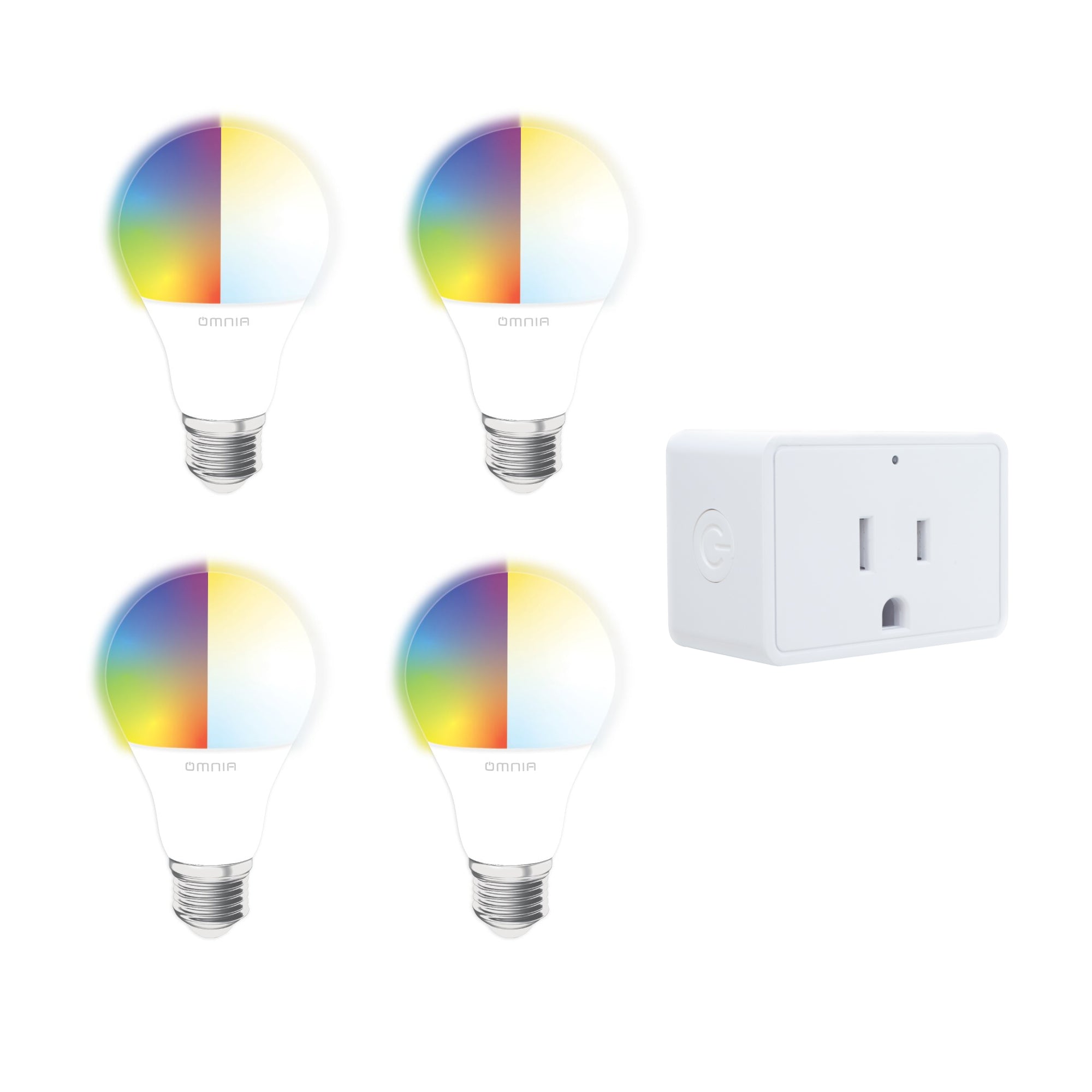 Combo 3: 2 Bombillo Led RGB X2 + Enchufe Inteligente Gratis Omnia