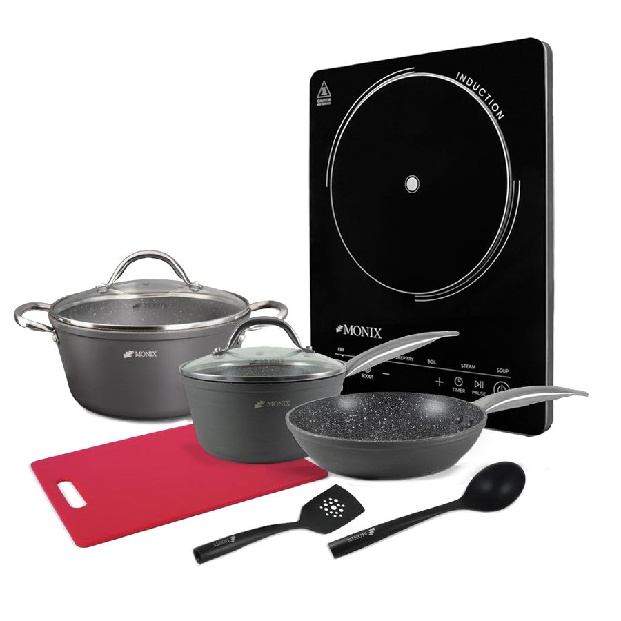 Combo Monix Plantilla Induccion 1 Disco + Set Ollas 8 pzs
