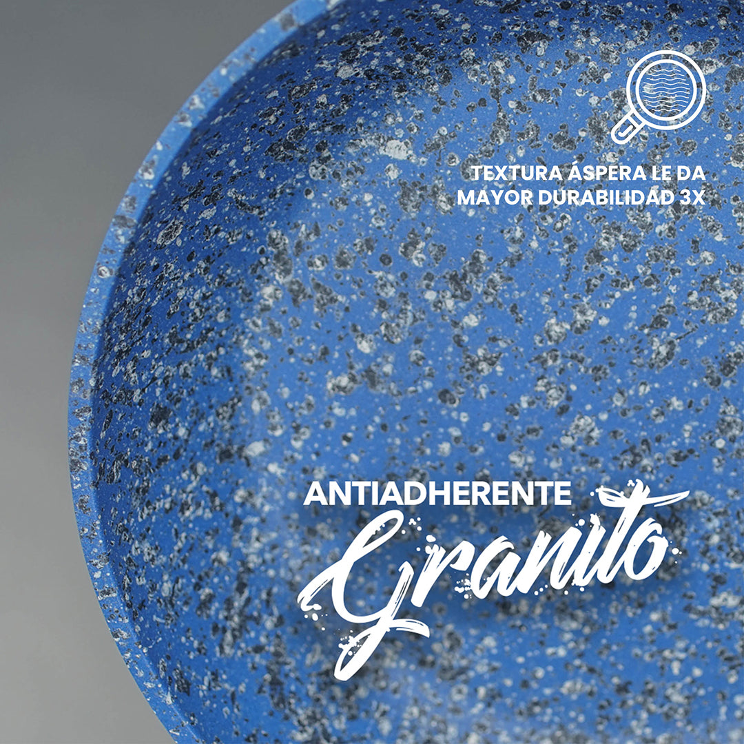 Set de Sartenes Monix  Granito Azul - 3pzs