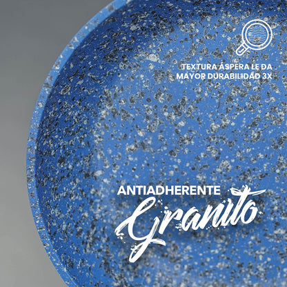 Set de Sartenes Monix  Granito Azul - 3pzs