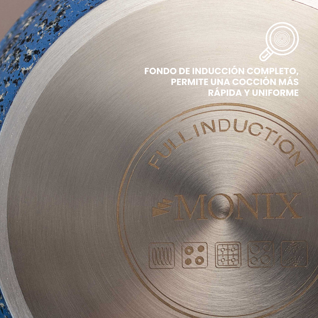 Set de Sartenes Monix  Granito Azul - 3pzs