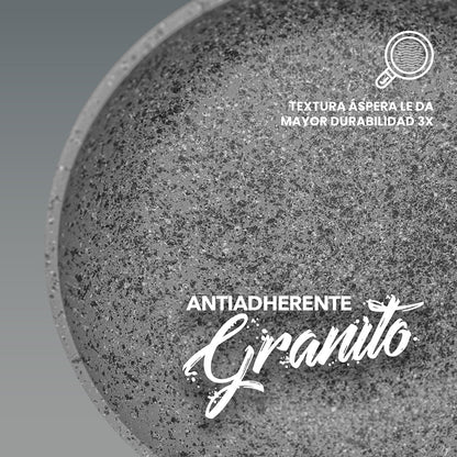 Set de Sartenes Monix Granito Gris - 3pzs