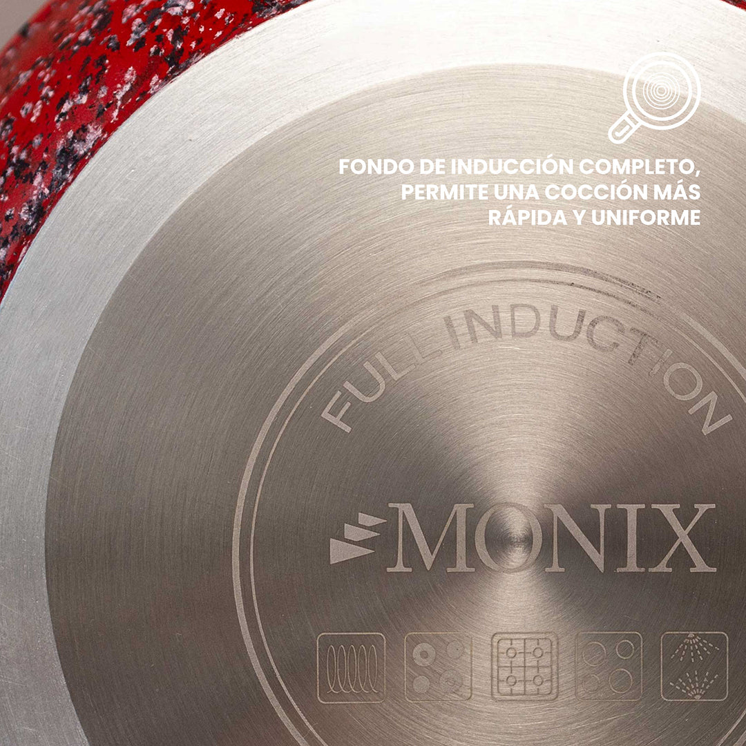 Set de Sartenes Monix Granito Rojo - 3pzs
