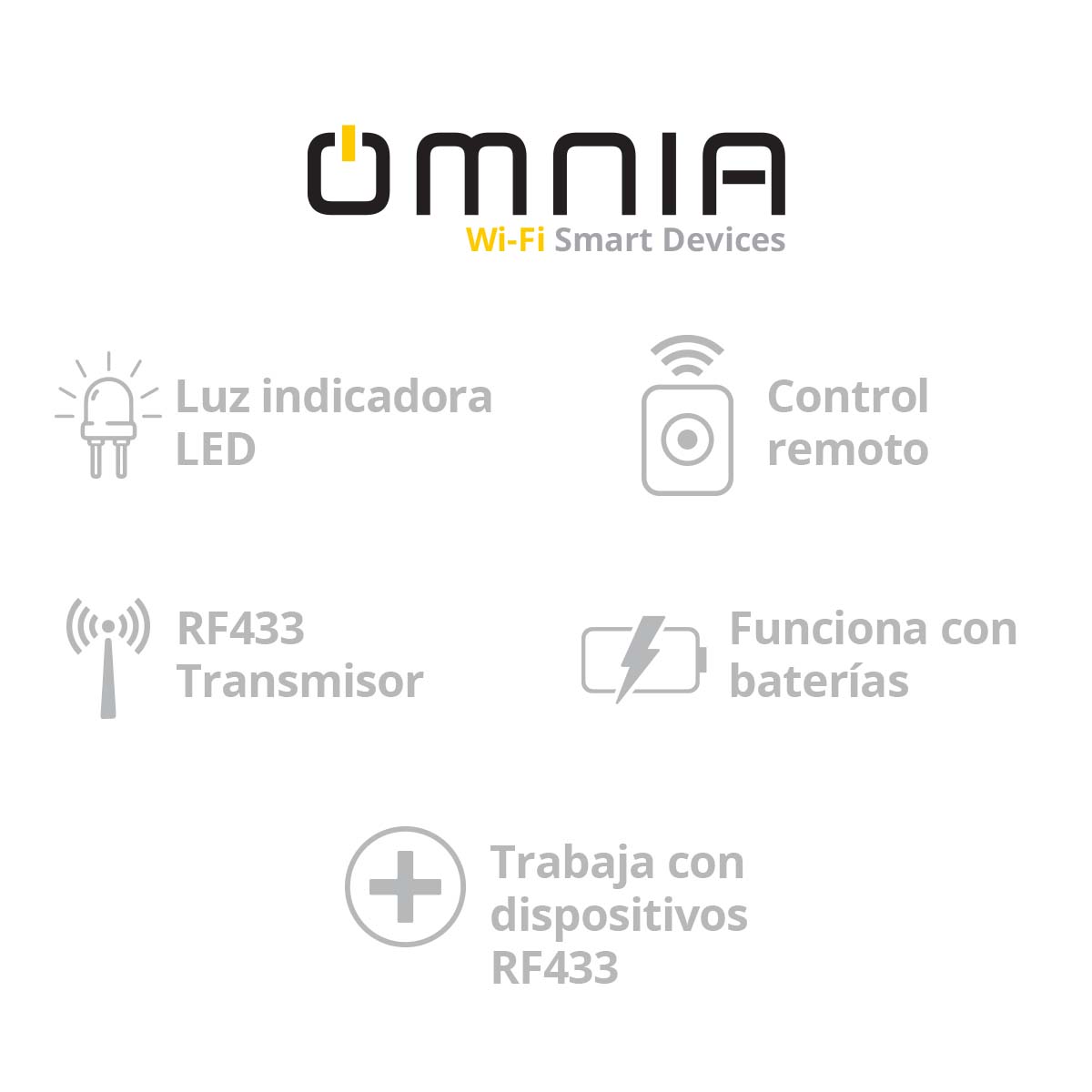 Control Remoto de Llavero RF. Omnia