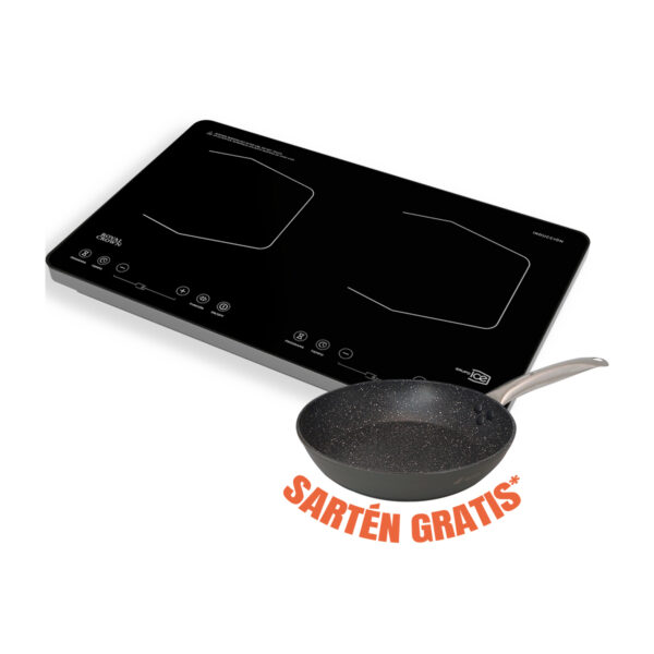 Plantilla de inducción Royal Crown 2 discos 1800W + sartén gratis