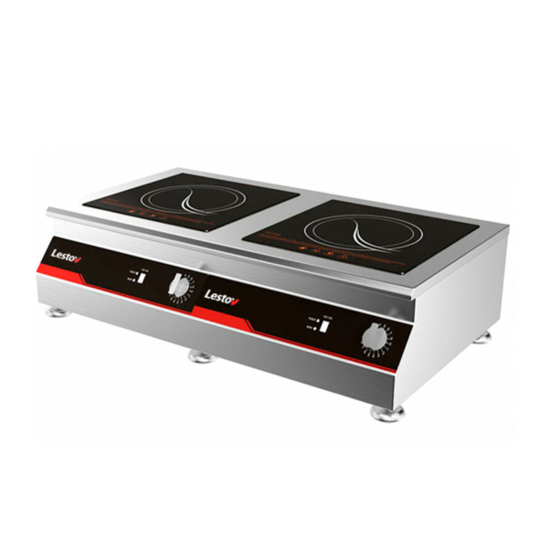 Plantilla Inducción Eléctrica Lestov de Sobremesa 2 Discos 3500W