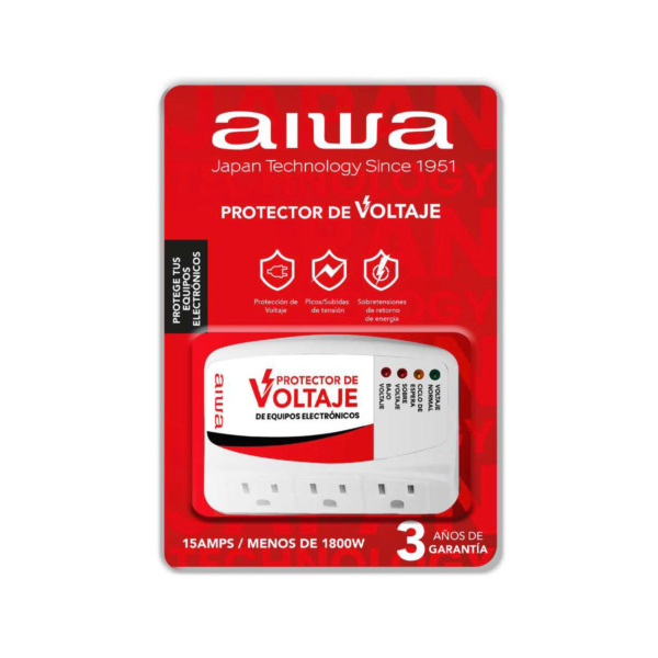 Protector de voltaje Aiwa triple 15 AMPS - Image 3